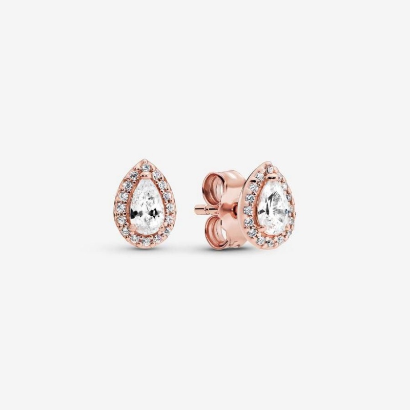 Clous d'Oreilles Pandora Teardrop Halo | PIZ-53286458