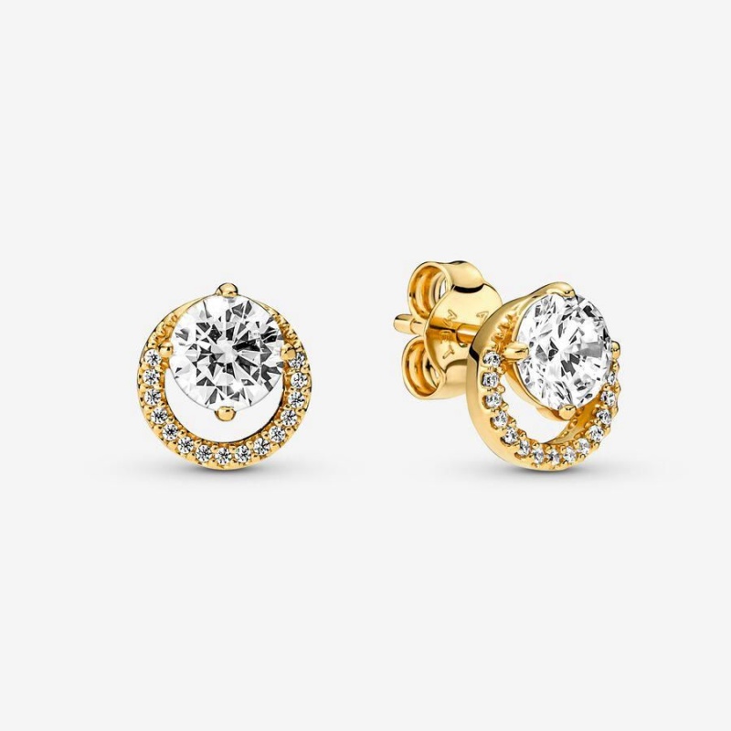 Clous d'Oreilles Pandora Sparkling Round Halo | AJI-78183901