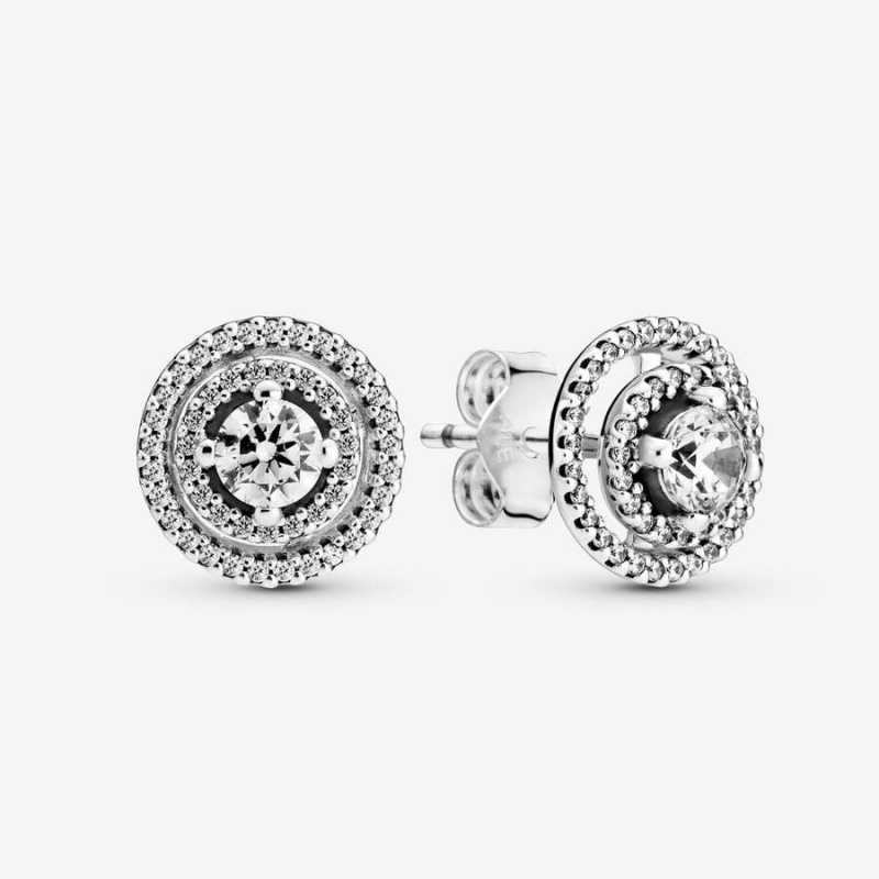 Clous d'Oreilles Pandora Sparkling Double Halo | HUD-36508206