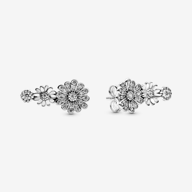 Clous d'Oreilles Pandora Sparkling Daisy Flower Trio | TZV-64306410