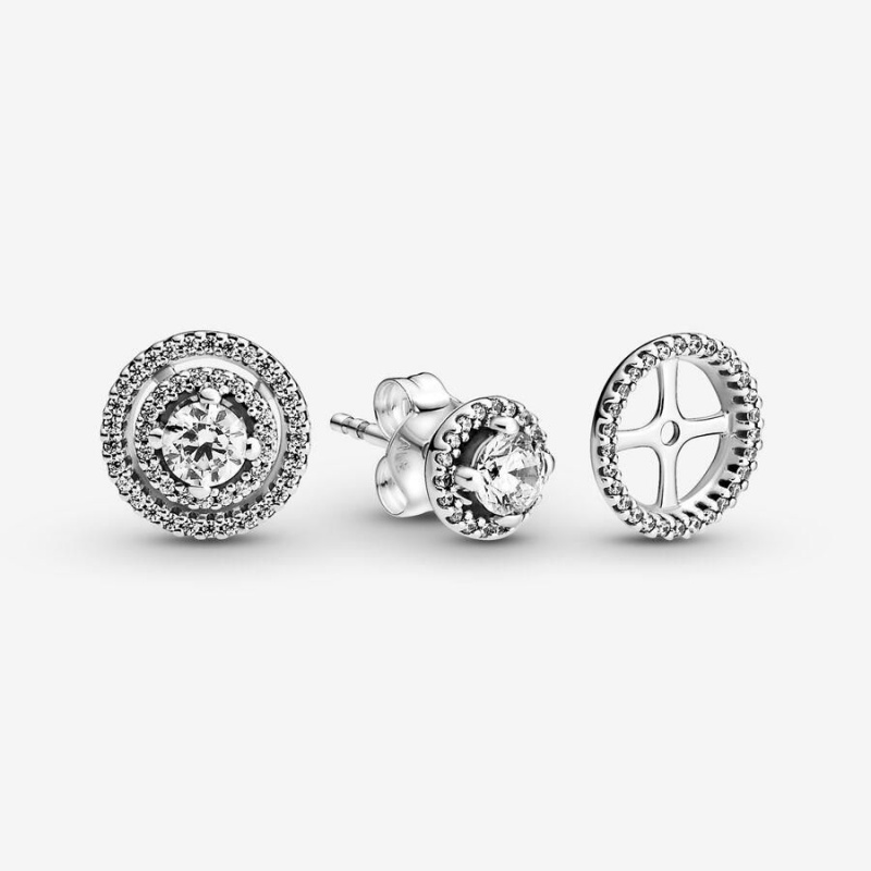 Clous d'Oreilles Pandora Sparkling Double Halo | HUD-36508206