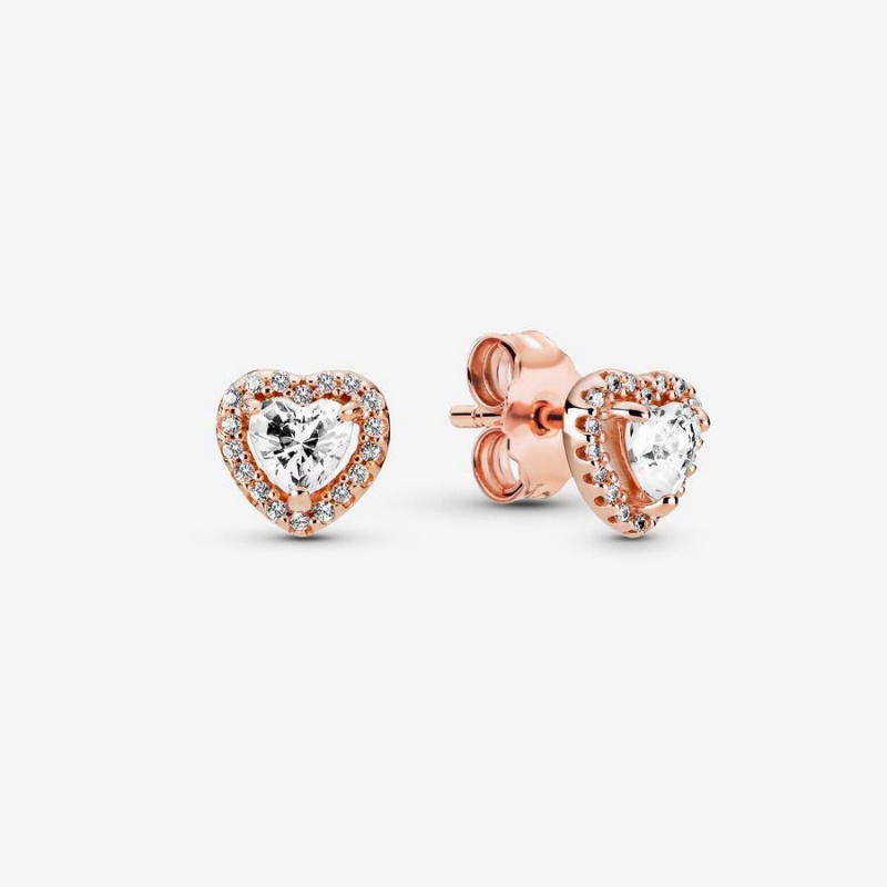 Clous d'Oreilles Pandora Sparkling Elevated Heart | JFW-07805344