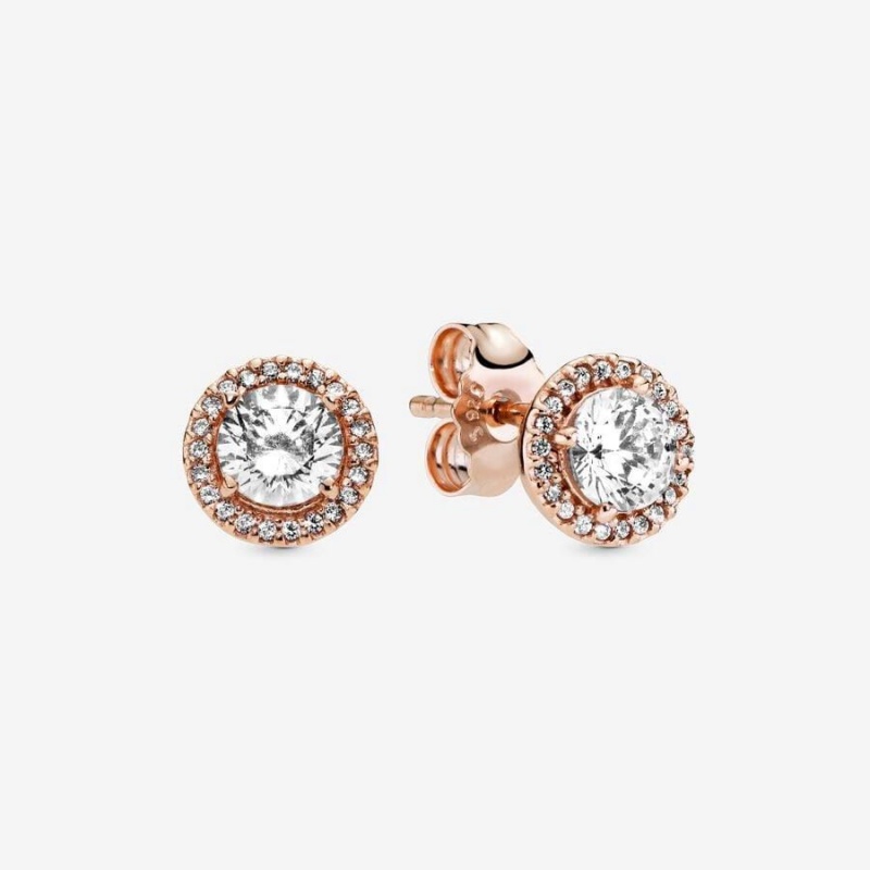 Clous d'Oreilles Pandora Round Sparkle Halo | RVX-83460153