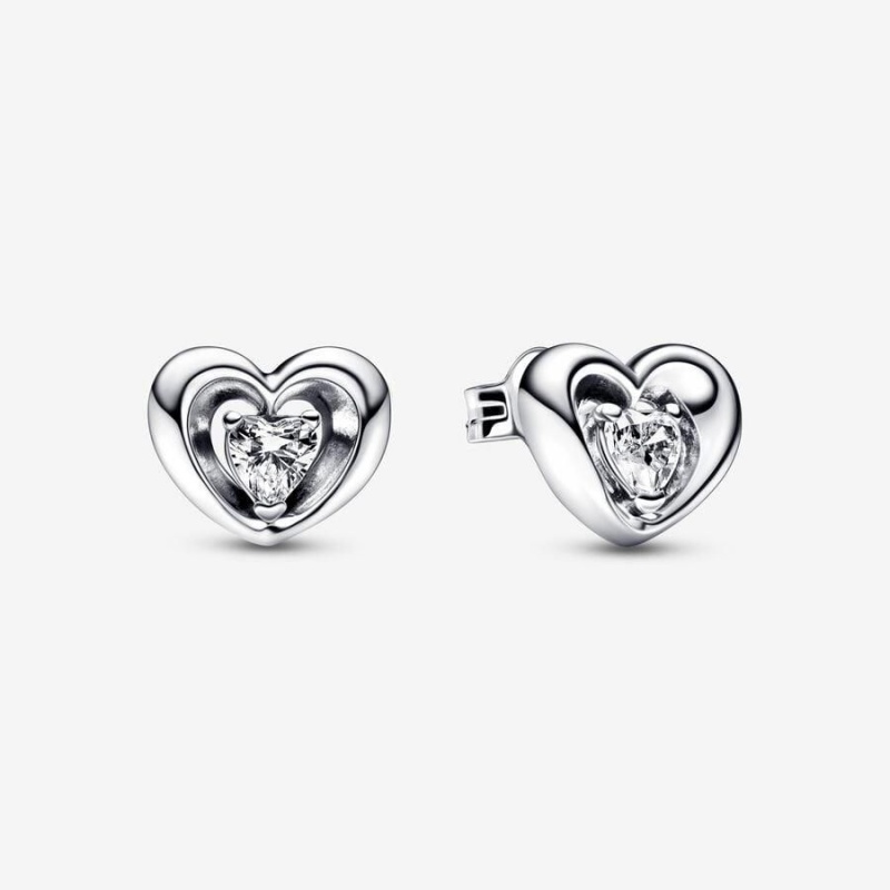 Clous d'Oreilles Pandora Radiant Heart & Floating Stone | PKR-42248319