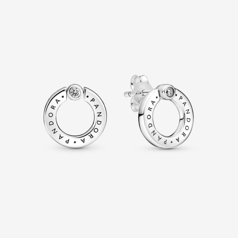 Clous d'Oreilles Pandora Pavé & Logo Circle Reversible | XTI-42307992