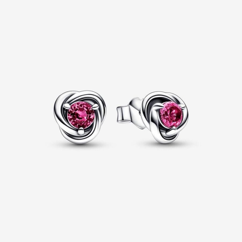 Clous d'Oreilles Pandora October Eternity Circle Rose | UJN-92937294