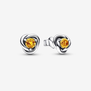 Clous d'Oreilles Pandora November Honey Eternity Circle Jaune | KEJ-92866600