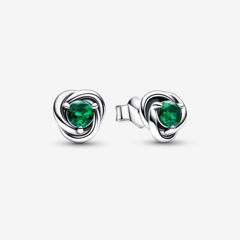 Clous d'Oreilles Pandora May Birthstone Eternity Circle Vert | BSB-67542449