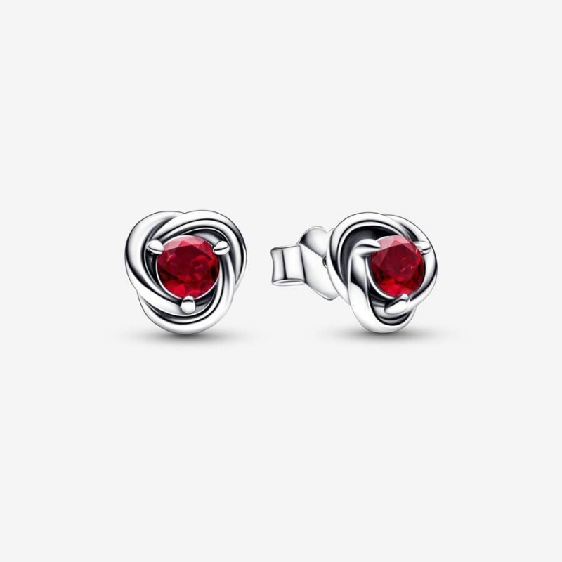 Clous d'Oreilles Pandora July Eternity Circle Rouge | NSF-07958551