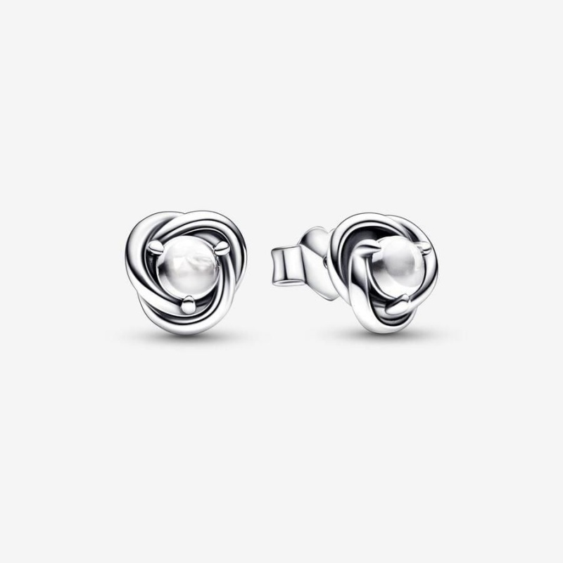 Clous d'Oreilles Pandora April Birthstone Eternity Circle | BOD-75375438