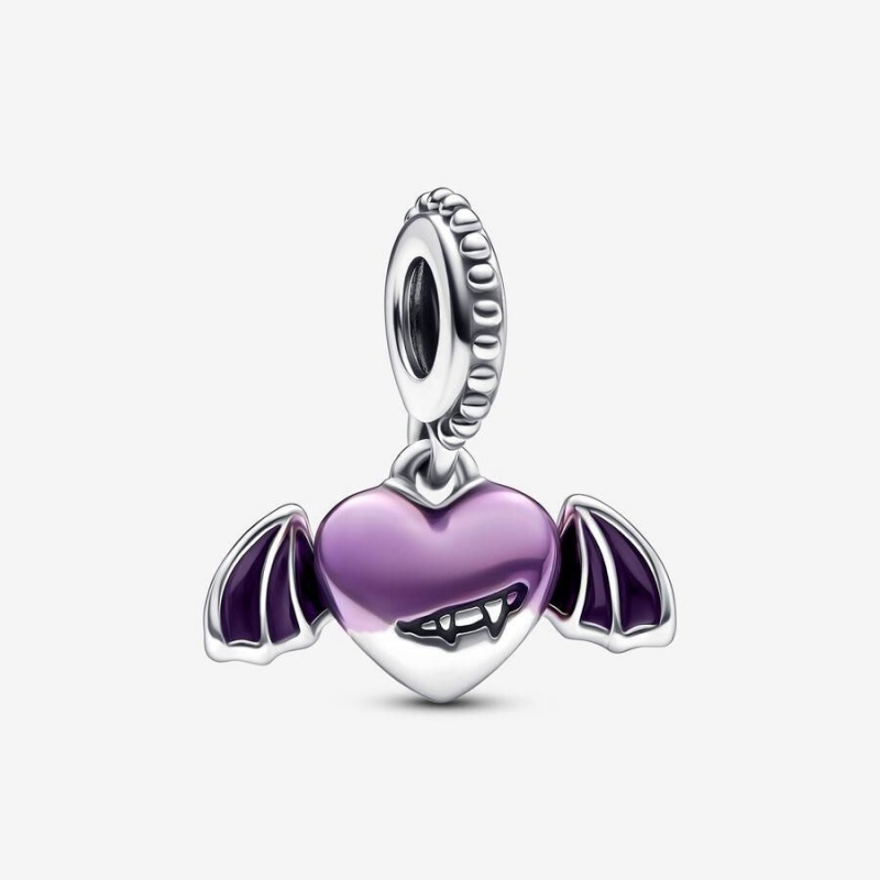 Charm Pendentif Pandora Vampire Winged Heart Violette | NLZ-59108414