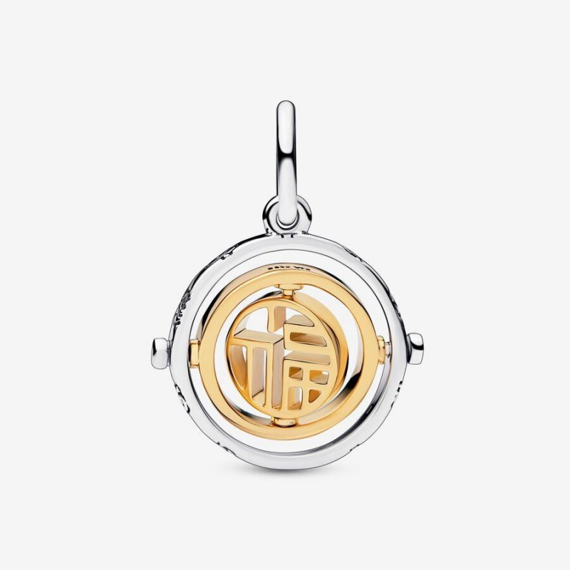 Charm Pendentif Pandora Two-Tone Fú Spinning | AZN-16504773