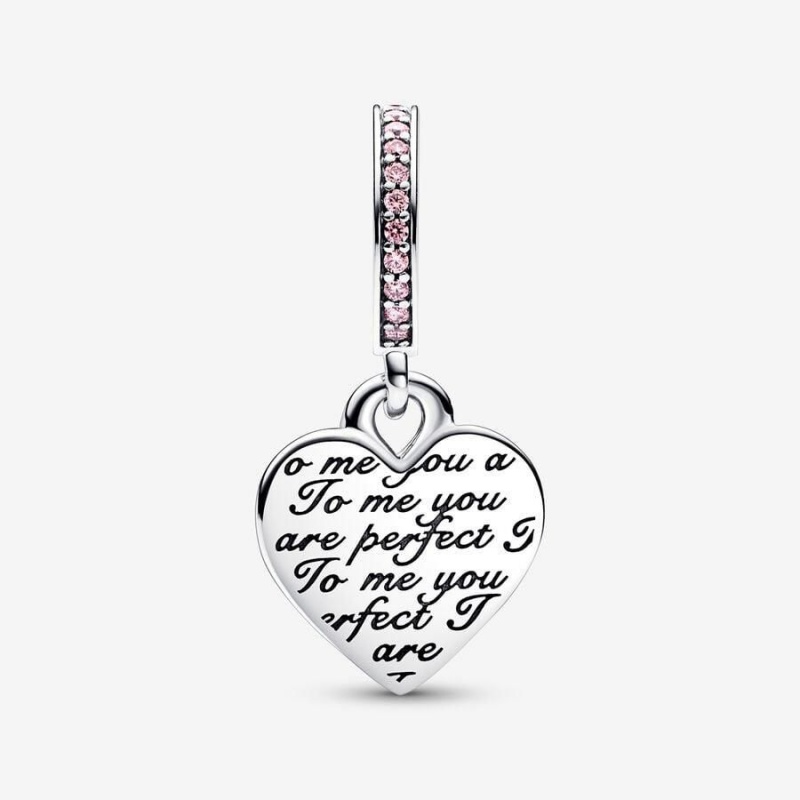 Charm Pendentif Pandora Two-Tone Infinity Heart Double Rose | ABZ-03130596