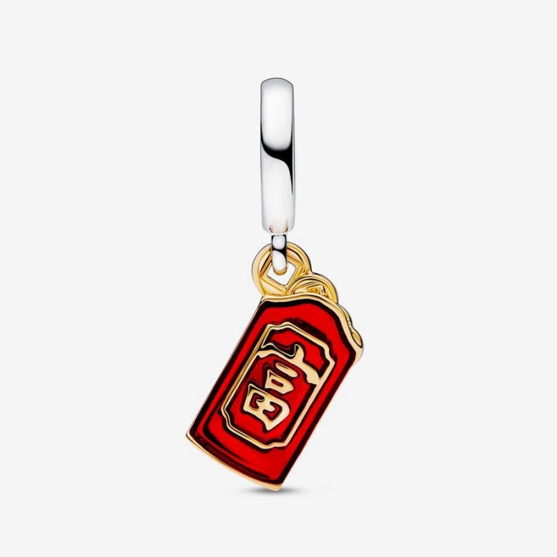 Charm Pendentif Pandora Two-Tone Envelope Rouge | XPF-22263581