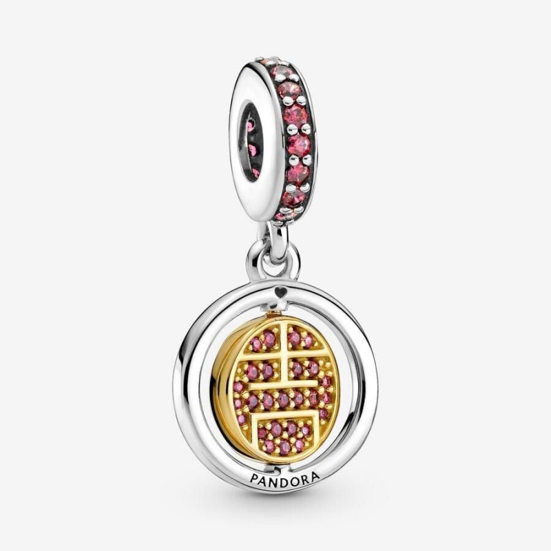 Charm Pendentif Pandora Spinning Lucky Rouge | NBT-44737114