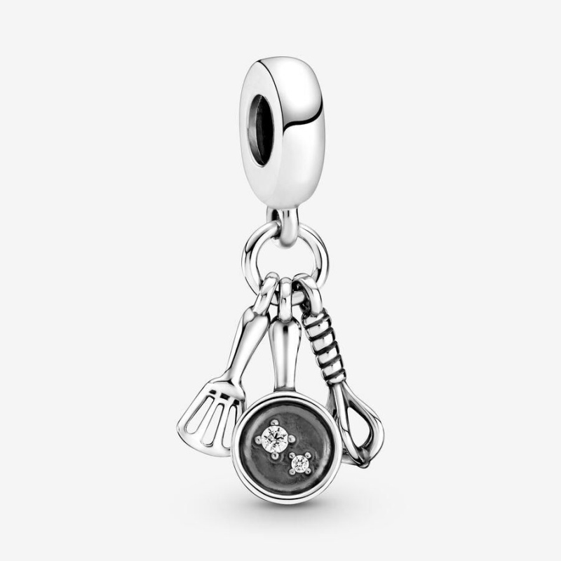 Charm Pendentif Pandora Spatula Frying Pan & Whisk | XLY-34010000