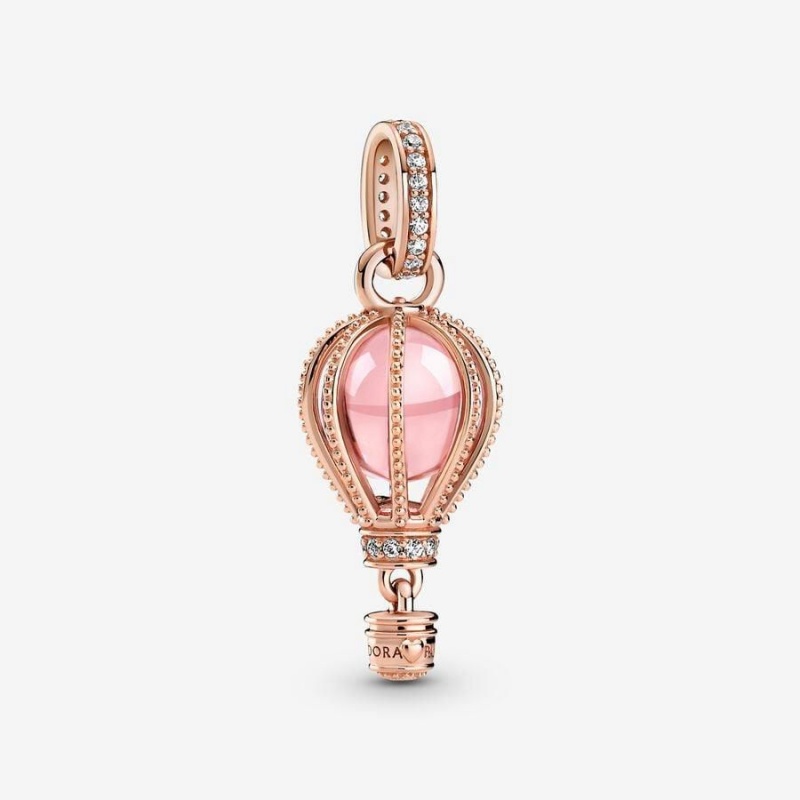 Charm Pendentif Pandora Sparkling Hot Air Balloon Rose | PTQ-17645726