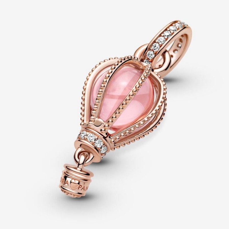 Charm Pendentif Pandora Sparkling Hot Air Balloon Rose | PTQ-17645726