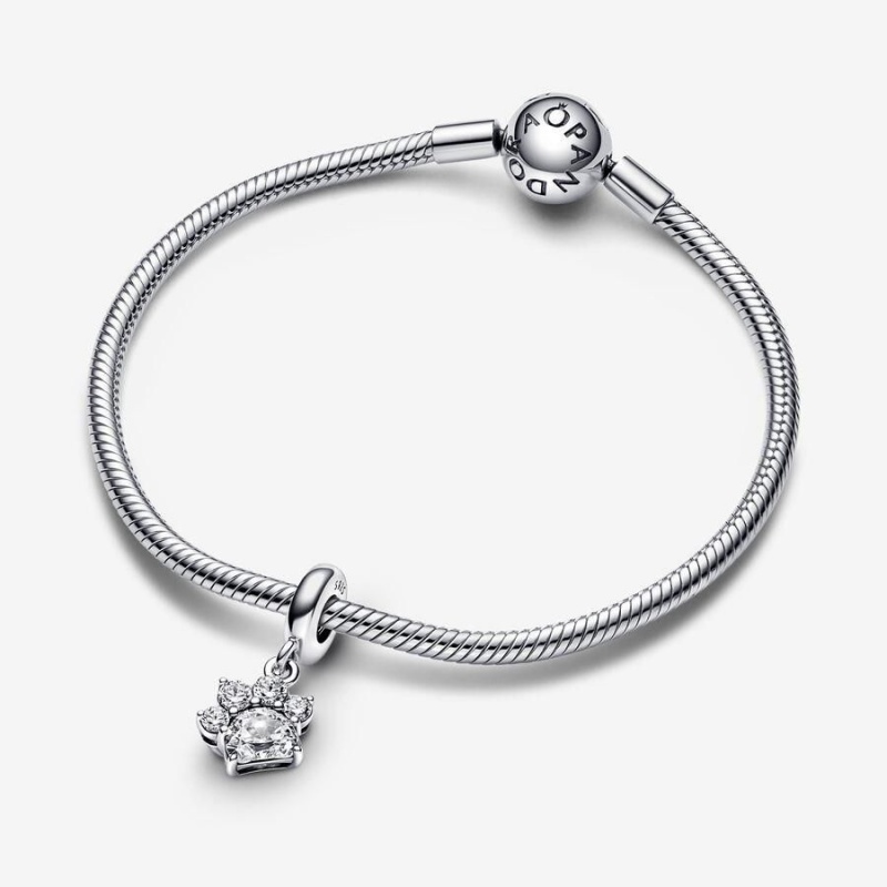 Charm Pendentif Pandora Sparkling Pet Paw Print | LHO-05376048