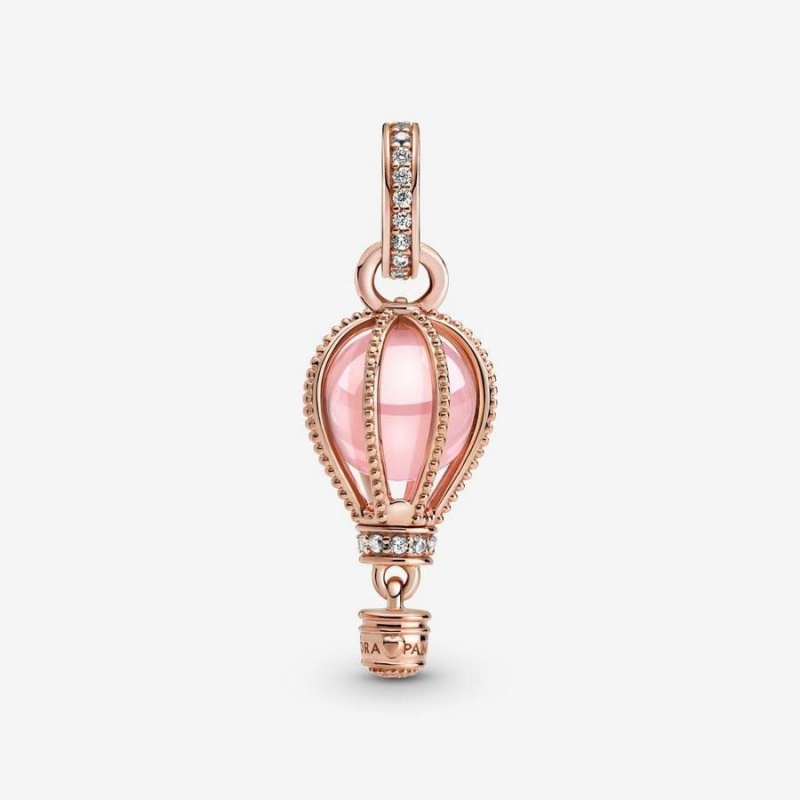 Charm Pendentif Pandora Sparkling Hot Air Balloon Rose | PTQ-17645726