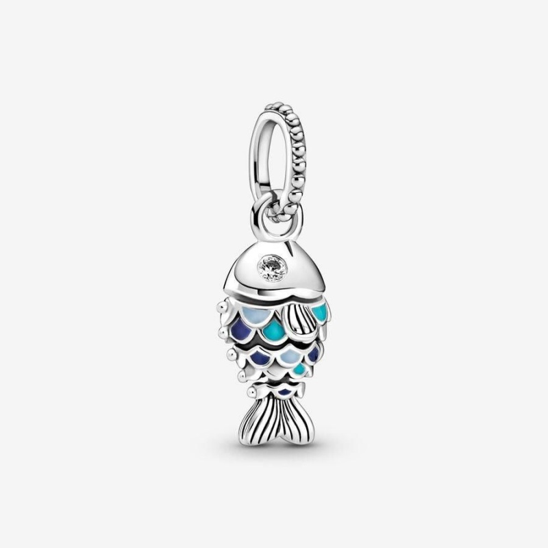 Charm Pendentif Pandora Scaled Fish Bleu | WRB-95802255