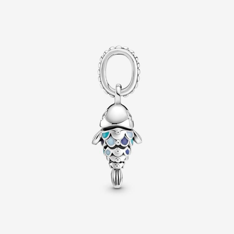 Charm Pendentif Pandora Scaled Fish Bleu | WRB-95802255