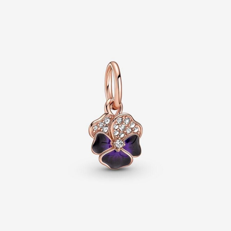 Charm Pendentif Pandora Pansy Flower Violette | LOQ-32783158