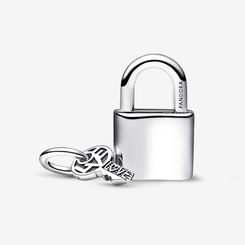 Charm Pendentif Pandora Padlock and Key Rouge | IKW-50924874