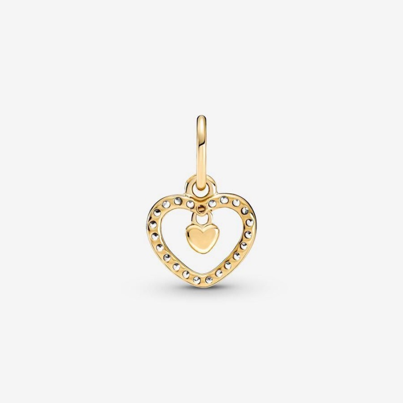 Charm Pendentif Pandora Sparkling Double Heart | QRU-57309356