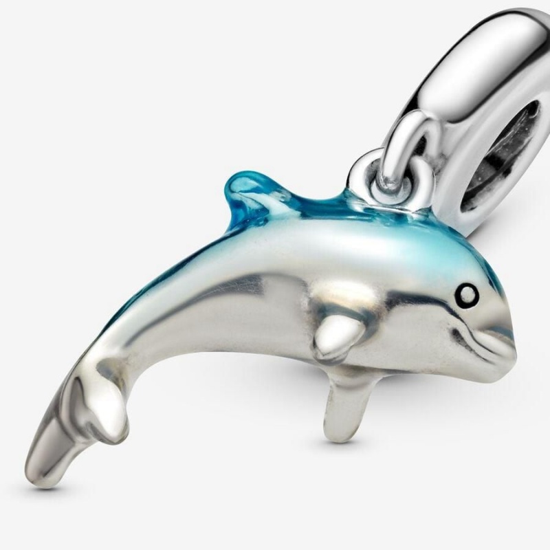 Charm Pendentif Pandora Shimmering Dolphin Bleu | ZVQ-32368524