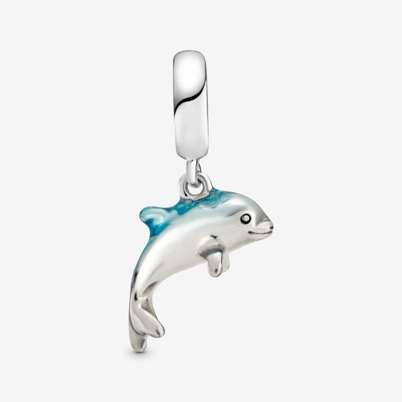 Charm Pendentif Pandora Shimmering Dolphin Bleu | ZVQ-32368524