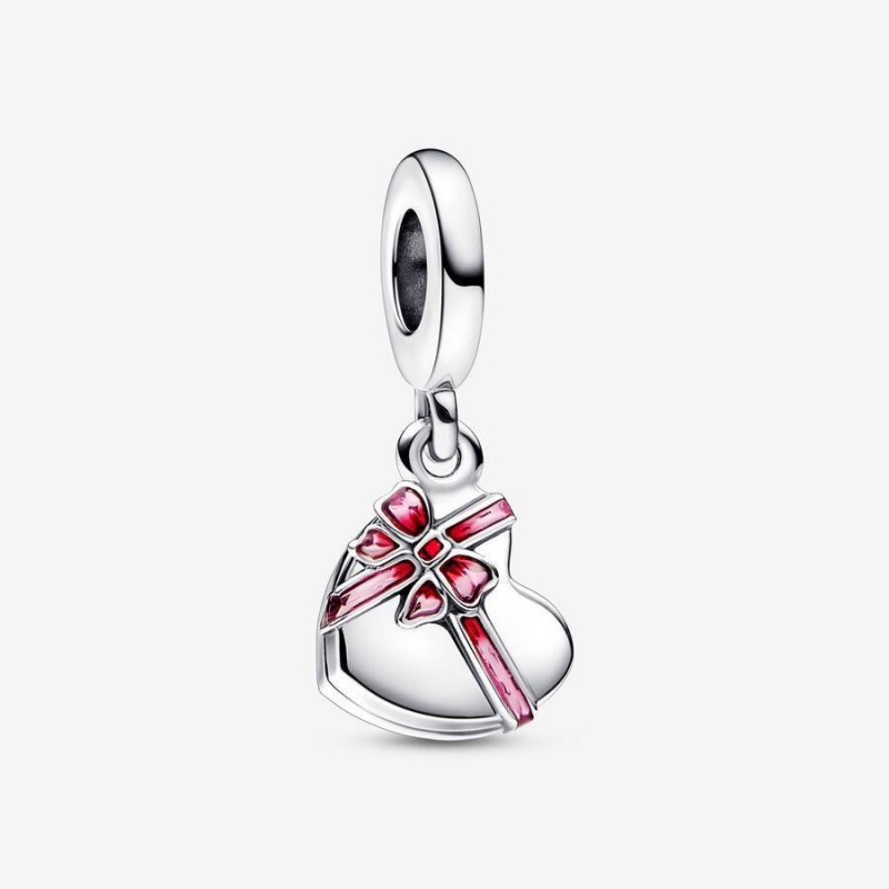 Charm Pendentif Pandora Openable Heart Chocolate Gift Box Rose | DDI-31029855