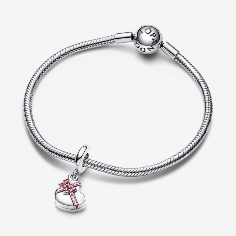 Charm Pendentif Pandora Openable Heart Chocolate Gift Box Rose | DDI-31029855