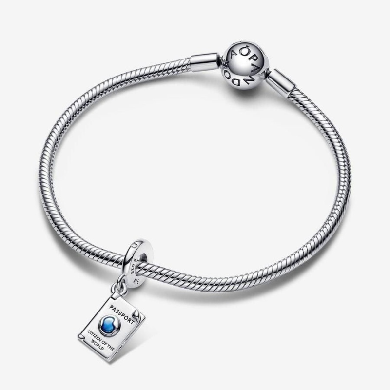 Charm Pendentif Pandora Openable Passport Bleu | LKO-84847713