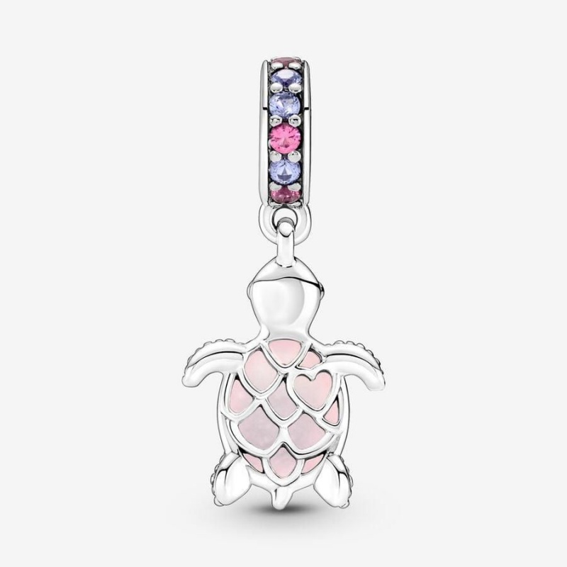 Charm Pendentif Pandora Murano Glass Sea Turtle Rose | YEB-56883476