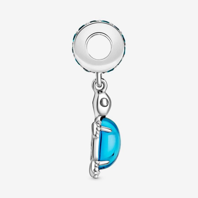 Charm Pendentif Pandora Murano Glass Sea Turtle Bleu | DNK-00511893