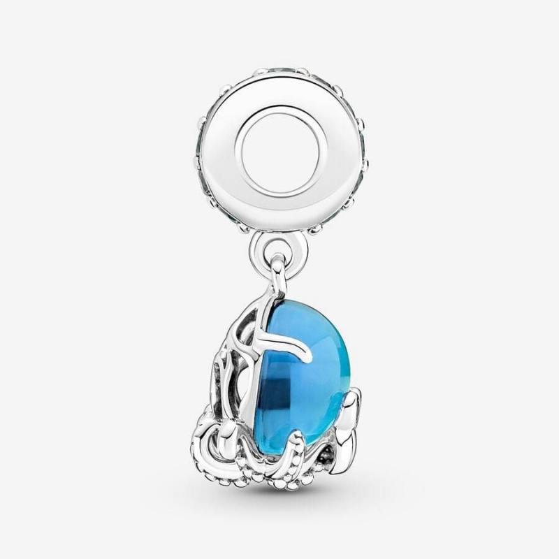 Charm Pendentif Pandora Murano Glass Cute Octopus Bleu | QYI-02776299