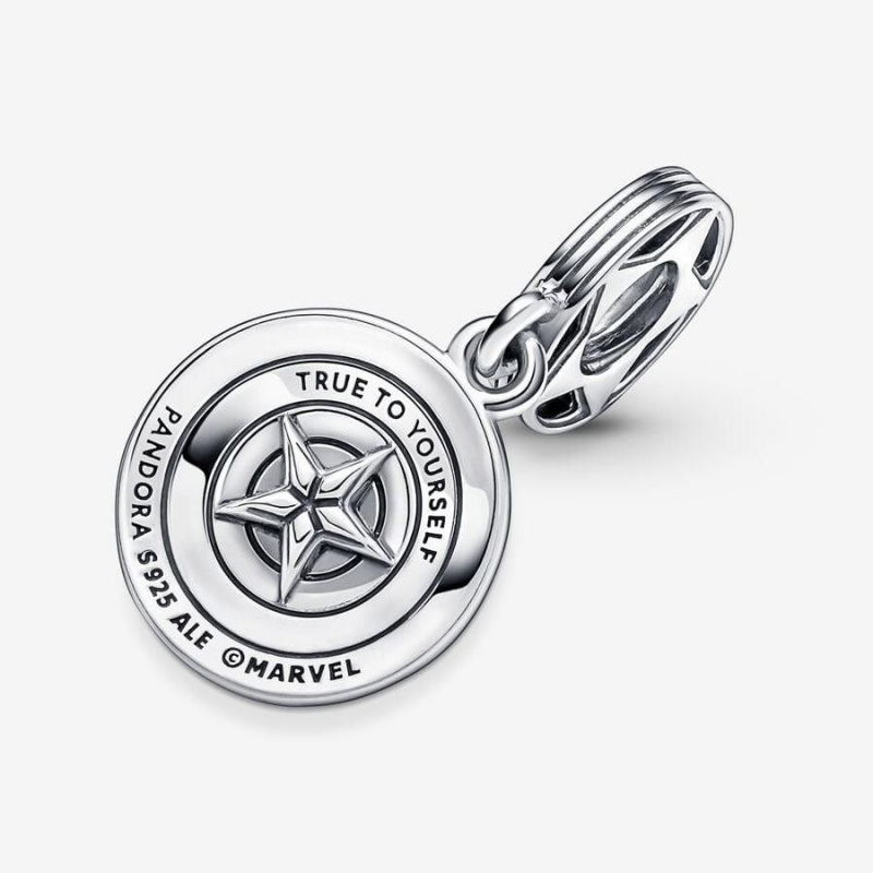 Charm Pendentif Pandora Marvel The Avengers Captain America Shield Rouge | SGH-35410208