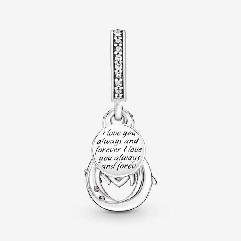 Charm Pendentif Pandora Mom Infinity Pavé Double Rose | KSX-89940407