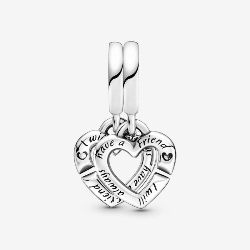 Charm Pendentif Pandora Linked Sister Hearts Split | XIX-75805430