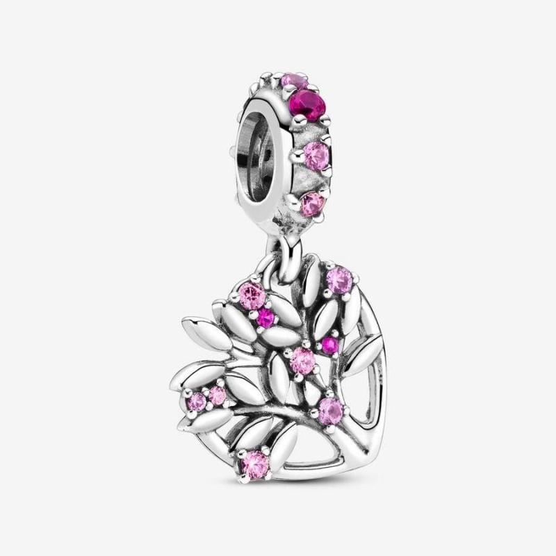 Charm Pendentif Pandora Heart Family Tree Rose | EOC-44762355