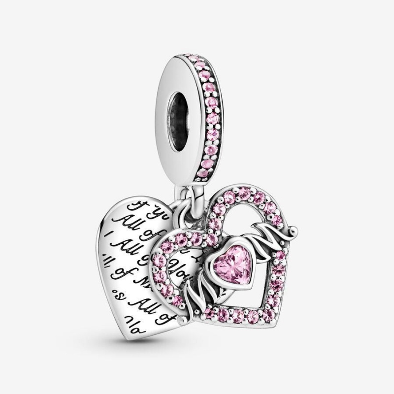 Charm Pendentif Pandora Heart & Mom Rose | CZF-07371780