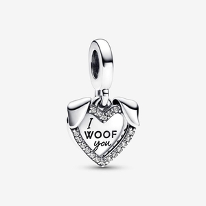 Charm Pendentif Pandora Heart & Dog Double | RSE-28792830