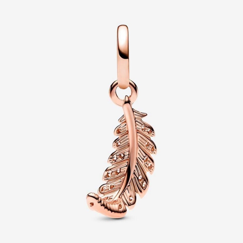 Charm Pendentif Pandora Floating Curved Feather | SDE-64525465