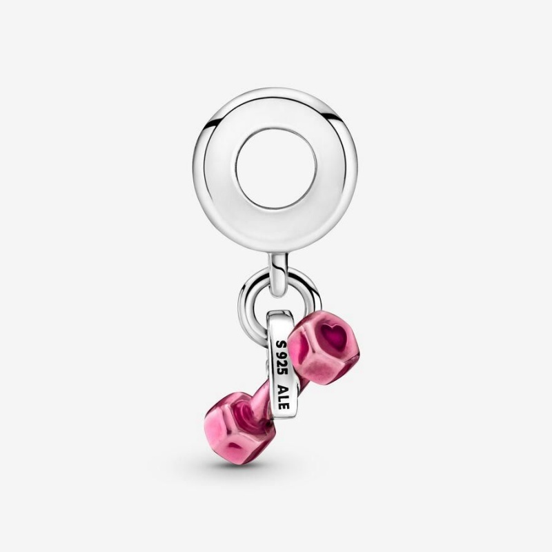 Charm Pendentif Pandora Dumbbell & Heart Rose | ZWS-30872061