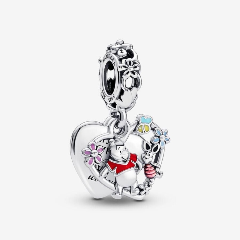 Charm Pendentif Pandora Disney Winnie the Pooh & Piglet Double Multicolore | GZY-65804072