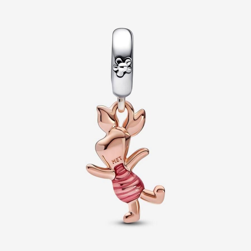 Charm Pendentif Pandora Disney Winnie the Pooh Piglet Rose | MLE-71444024