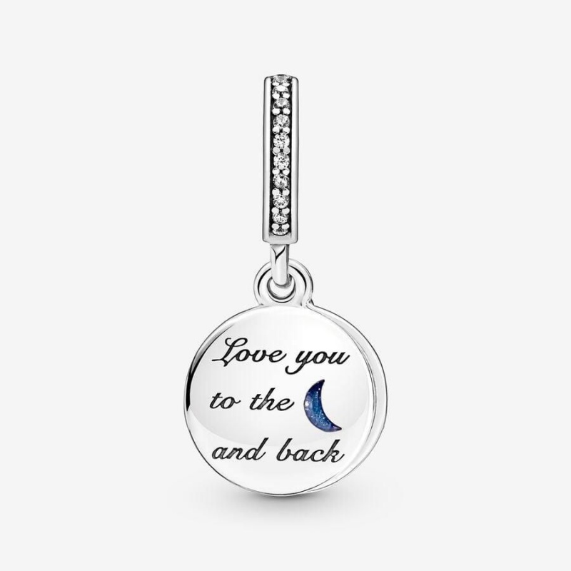 Charm Pendentif Pandora Double Tree & Galaxy Moon Bleu | SLZ-16438495