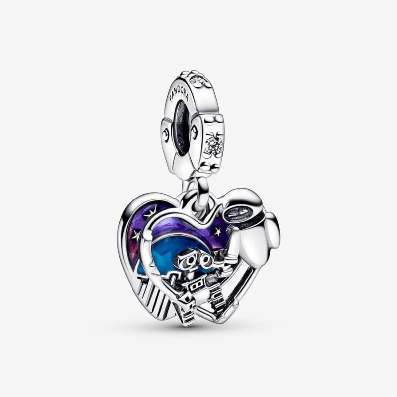 Charm Pendentif Pandora Disney Pixar Wall-E & Eve Glow-in-the-Dark Multicolore | IQV-29702025