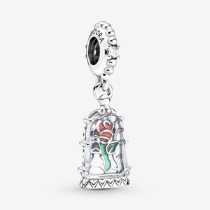 Charm Pendentif Pandora Disney Beauty and the Beast Enchanted Rose Multicolore | IMQ-83257293